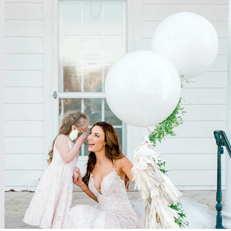 Большой воздушный шар 5-36 дюймов белый Гелиевый Свадебный декор шары из латекса