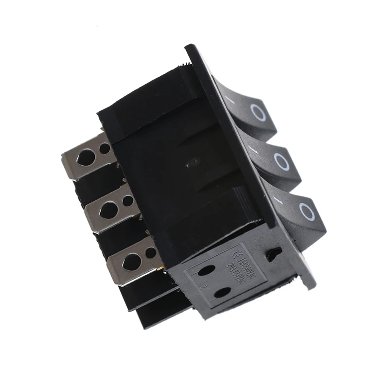 KCD3 Big Rocker Switches Black Three-Way Switch 9 Pin 2 Position multi-knife single-throw 15A 250V 20A 125VAC AC ON-OFF 34*40 |