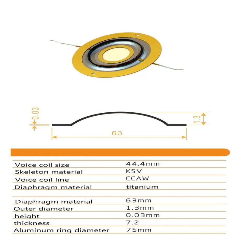 

AUdio Diaphragm Titanium Film Voice Coil for 2404H 2405H 075 Horn Driver Speaker