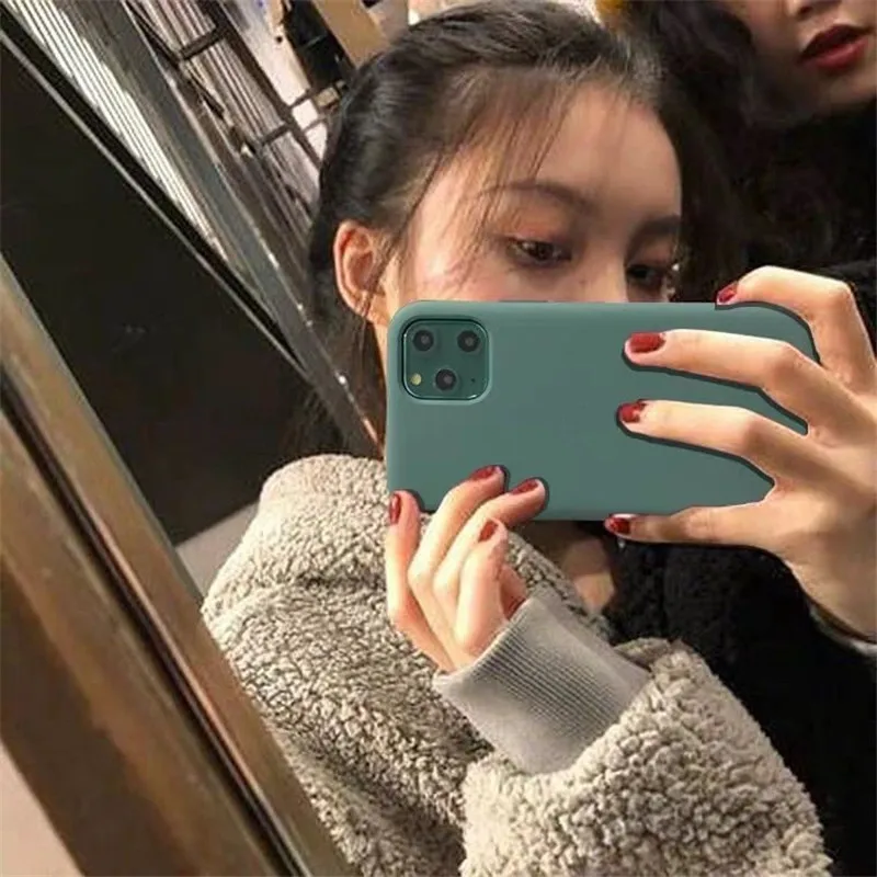 Силиконовый чехол для iPhone 11 Pro Max 11 Pro, высококачественный Официальный чехол для iPhone 7 8 Plus X XR XS Max 6 6 S, чехол EEMIA
