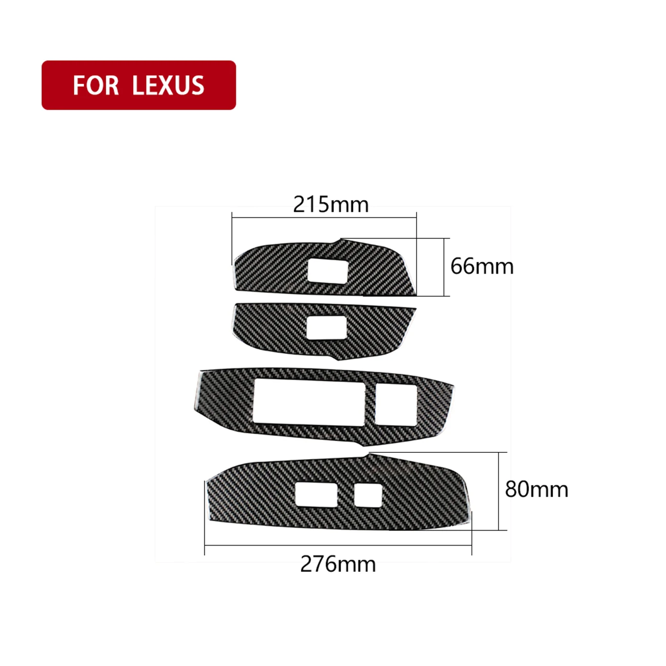 

4pcs Carbon Fiber Window Lifter Control Switch Decor Panel Trim Stickers For LEXUS NX 300H 200T Car Styling Accessories
