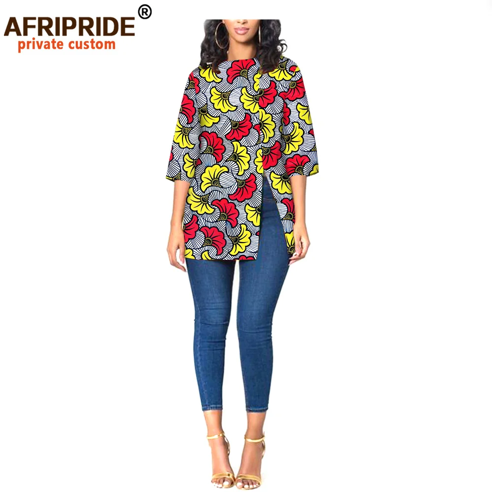 2020 африканские женские блузки рубашка с принтом Дашики Анкара ткань воск батик