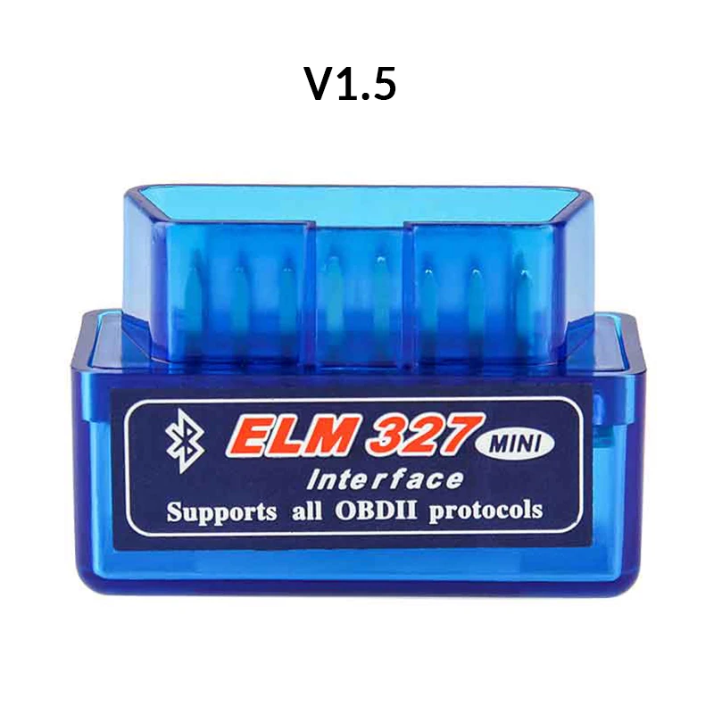V1.5 Blue ELM327 Bluetooth V2.1/OBD2 ELM 327 сканер адаптер автомобильный диагностический инструмент для Android/Symbian для OBDII протокол Symbian Windows - Цвет: V1.5 Blue