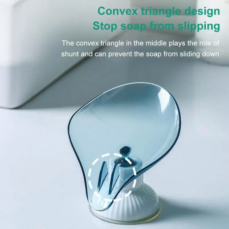 Leaf Shape Rotating Soap Box Sucker Multifunction Punch-free Dish Drain Rack Rotatable Kitchen Bathroom Supplies | Обустройство дома