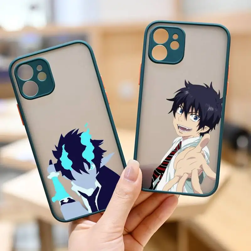 

Blue Exorcist Phone Case Dark green matte transparent iPhone 7 8 x xs xr 11 12 pro plus max mini