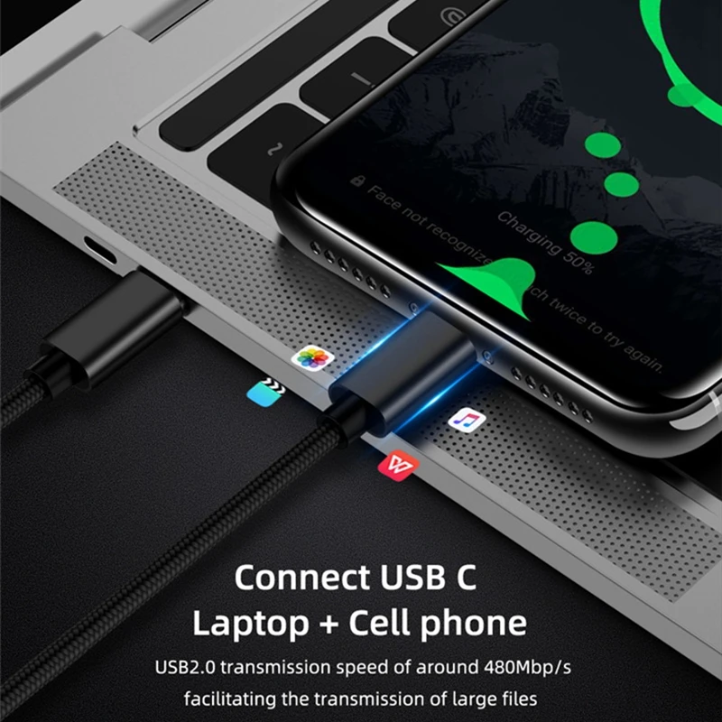 NOHON usb type C кабель для USB C кабель для samsung S10 Xiaomi Мобильный телефон USB C PD Быстрая зарядка зарядное устройство Шнур USB-C type-C кабель