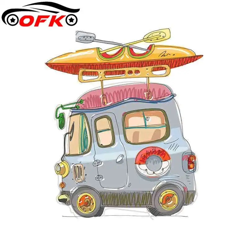 

OFK for Camper Van Vinyl Car Stickers and Decals Fashion DIY Hip Hop Sunscreen VAN RV Graffiti Sticker