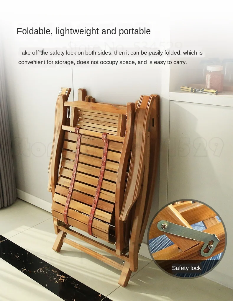 1B бамбуковый складной кресло-качалка балкон домашний досуг ленивый стул для