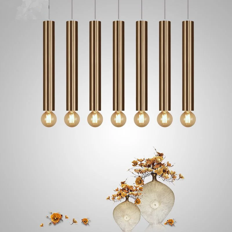 Золотая Подвесная лампа нижнее освещение кухонный остров столовая гостиная