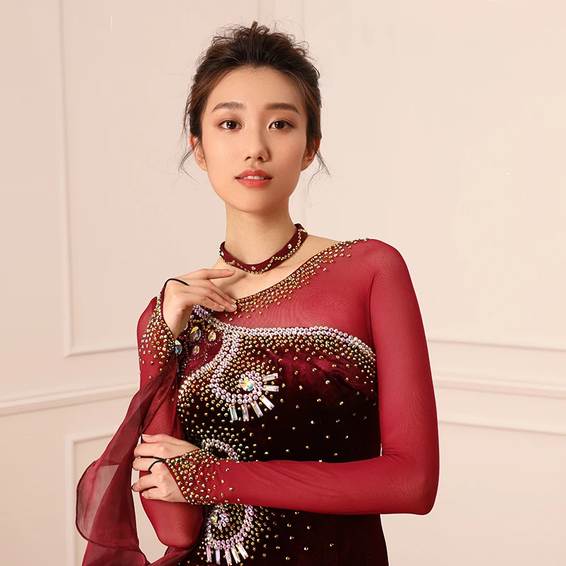 Ballroom Dancing Swing  Dress Performance Ballroom  Dance Dress New Waltz Costume Modern Dance-GB2201