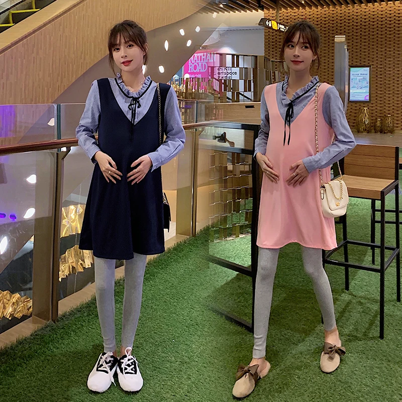 31 платье для беременных стильное с длинными рукавами женщин мам 01 ~ A 33 1921 | Мать и