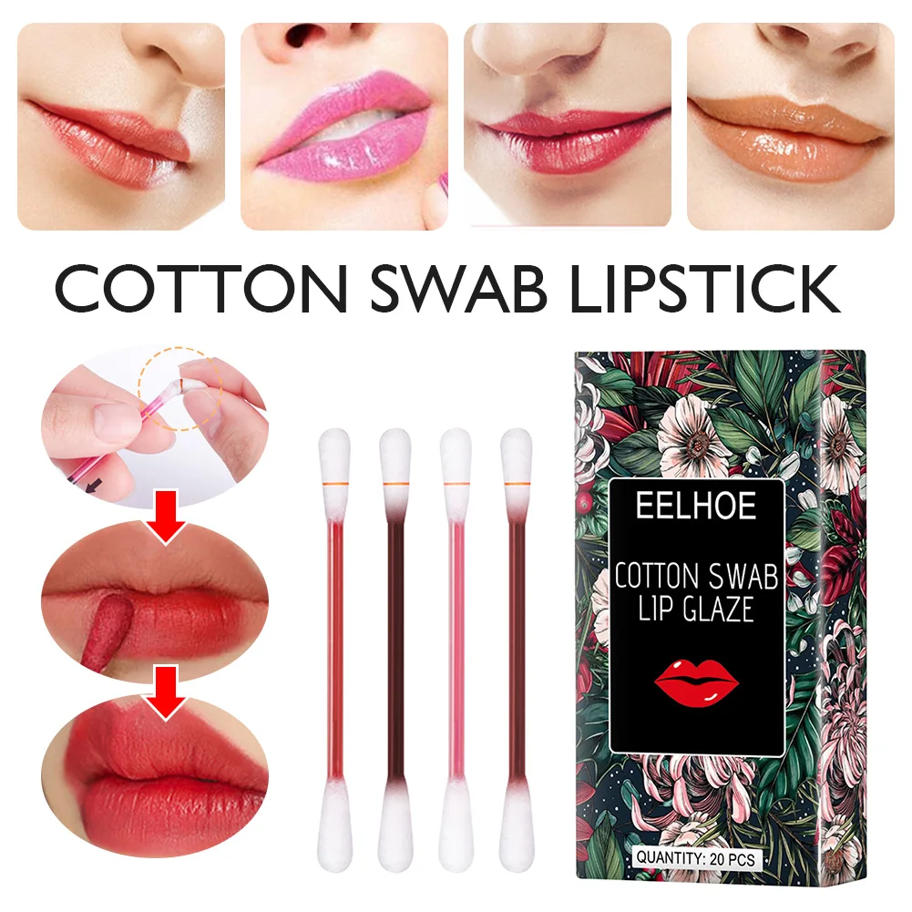 

New Cigarette Cotton Swab Liquid Lipstick Long Lasting Waterproof Non-StickLip Stick Easy to Carry for Party Date Dropshipping