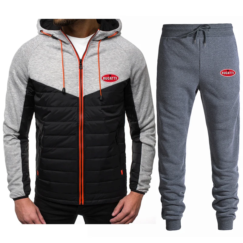 

Men's suit BUGATTI car sportswear track 2021 men zipper sports hoodie pants suits casual jacket sportswear men hoodies