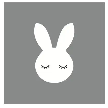 Rabbit Наклейка на стену с кроликами и облаками для детской комнаты, детская спальня, настенная наклейка, украшение для дома, Настенная Наклейка с деревянным пластиком, декоративная - Цвет: Rabbit
