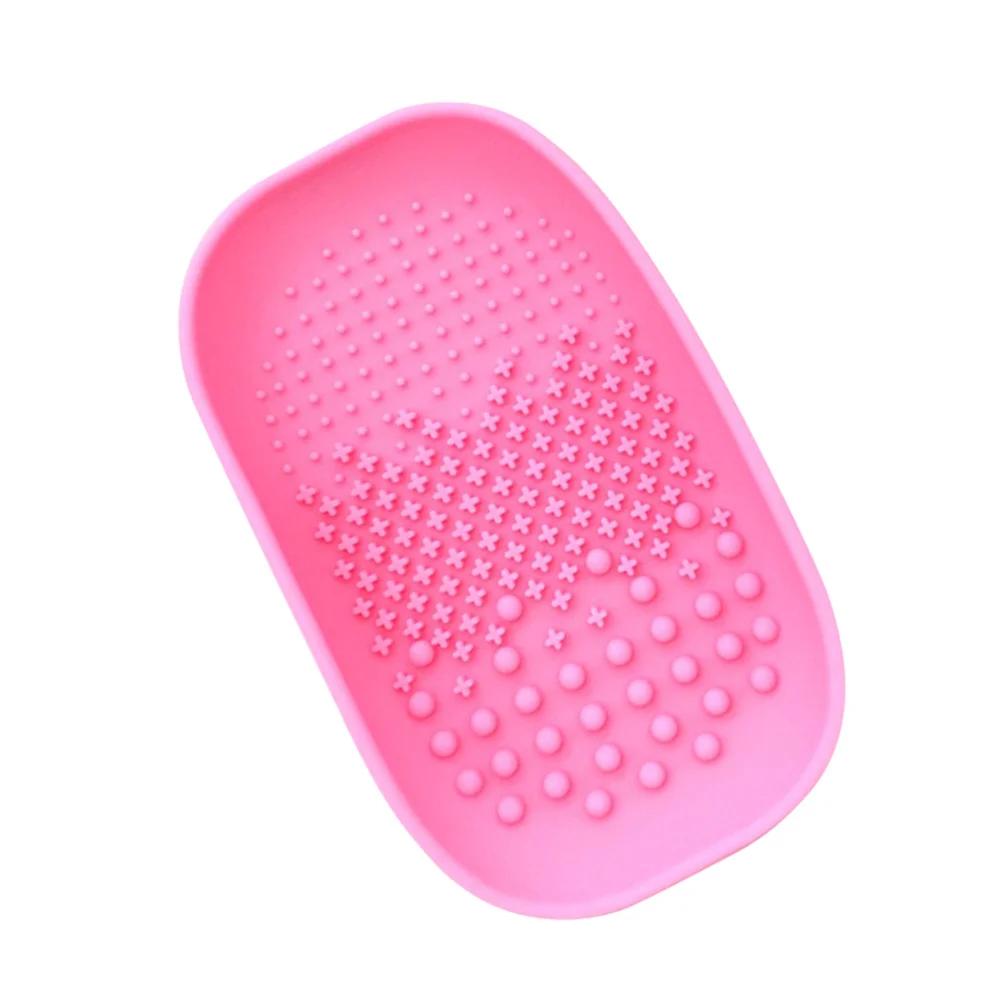 

1PC Makeup Brush Cleaning Plate Brush Washing Dish Handheld Cleaning Pad Brushes Scrub Board for Light Green