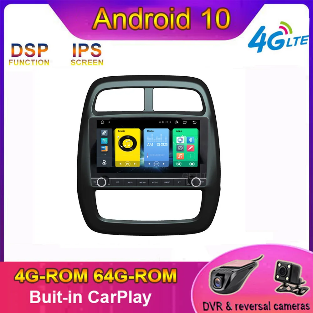 

CARPLAY Android 10,0 автомобильный радиоприемник, автомобильный GPS-навигатор, мультимедиа для Renault KWID 2015 2016 2017 2018 2019 без DVD