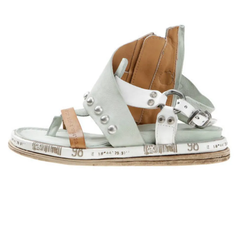 Fujin Women Sandals Summer 2020 Flat Bottom Fashion Zipper Low Heels Open Breathable Comfortable Rivet Causal Shoes | Обувь