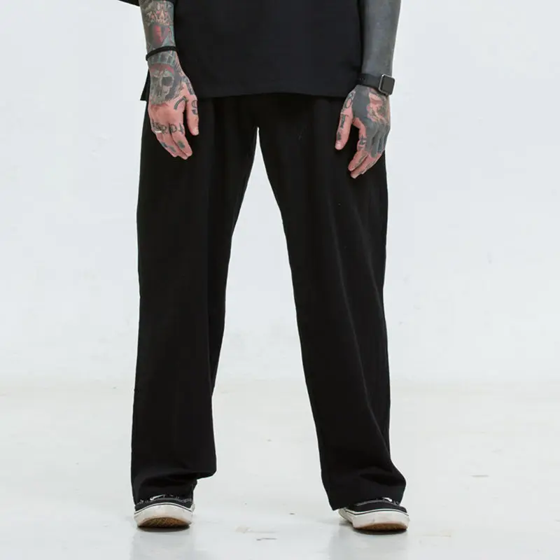 

Free shipping men's pants plus size casual Linen male Chinese style full Length loose long trousers hip hop 5 colors 6xl 5xl