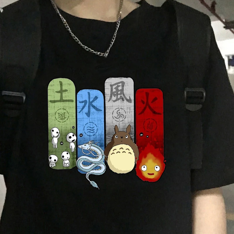 

Женская футболка с рисунком Тоторо из мультфильма «Spirited Away»