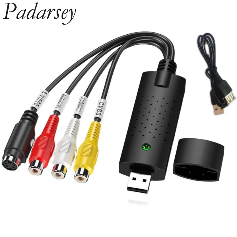 Padarsey новая видеокарта USB 2 0 видеопреобразователь аудио Захват карта VHS Box VCR TV к