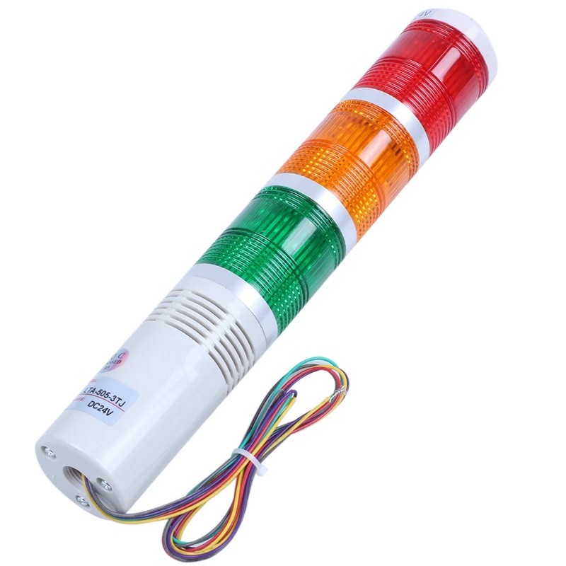 

24 В переменного/постоянного тока, красная, зеленая, желтая Светодиодная лампа, промышленная башенсветильник сигнальная лампа