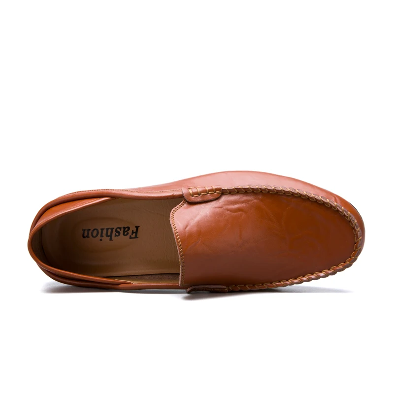 MVVT Классическая удобная повседневная обувь мужские лоферы Разделение кожаная