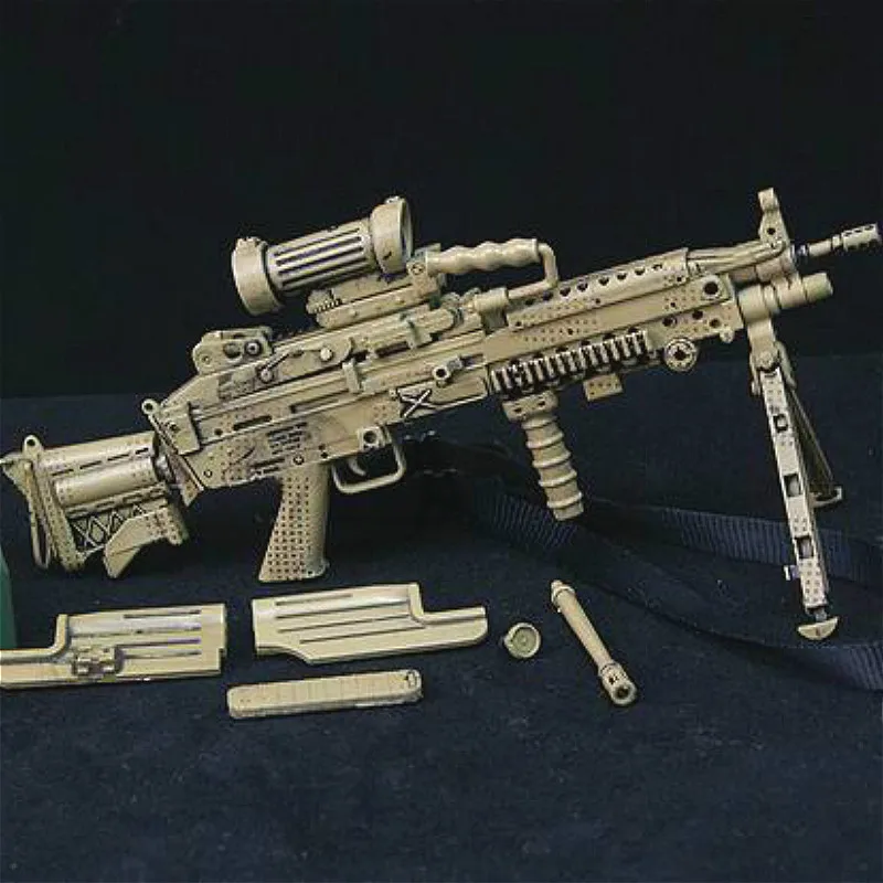 Оружия стеллаж для выставки товаров 1/6 ружьё модель MK48 46 M249 оружие 12 дюймов