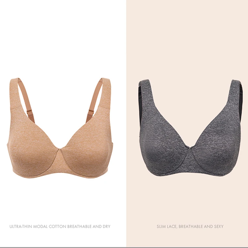 

Women's Seamless Full Coverage Underwire Unlined Plus Size Minimizer Bra