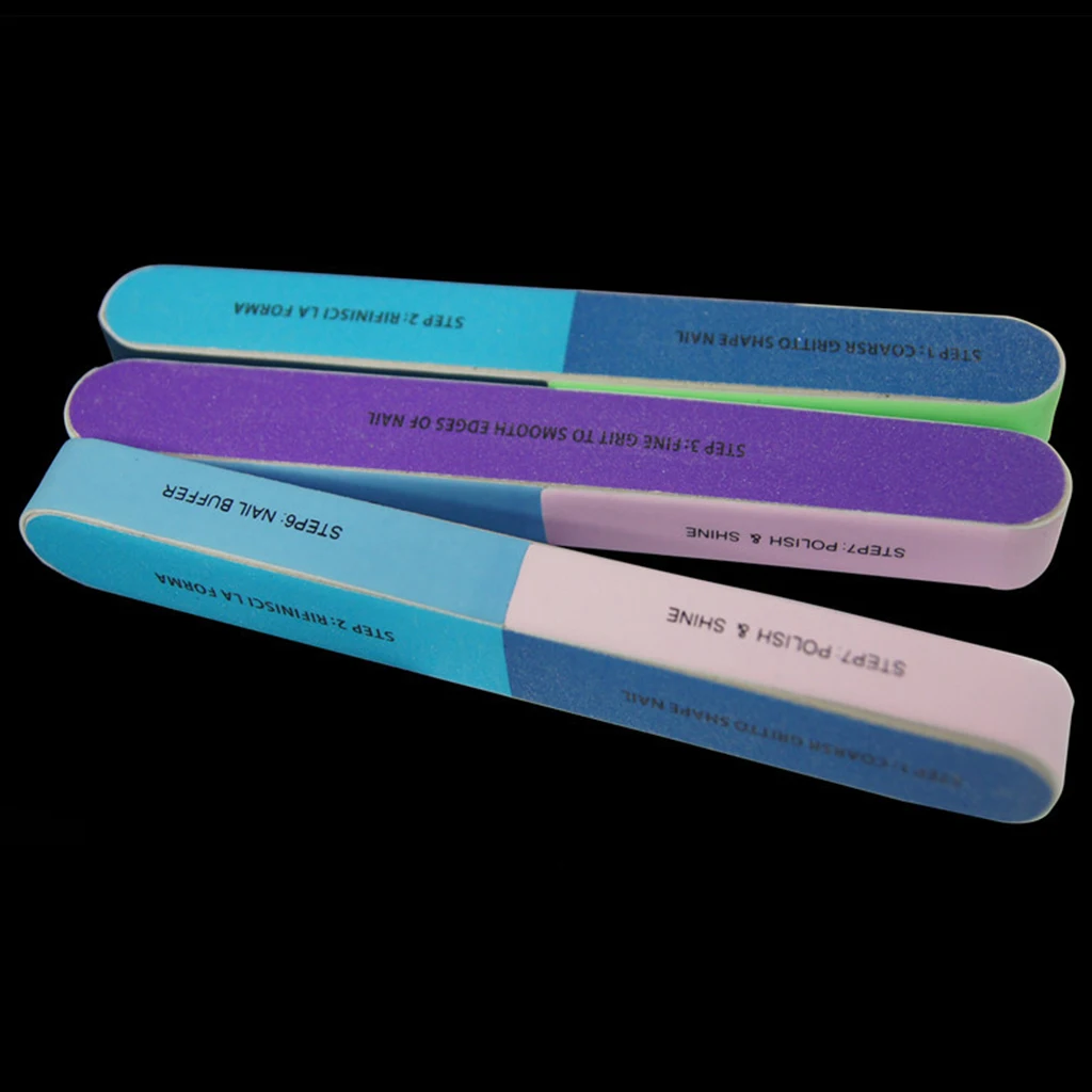

10Pcs 6-Sided UV Gel Nail Files Fingernails Toenails Buffing Shiner Buffers