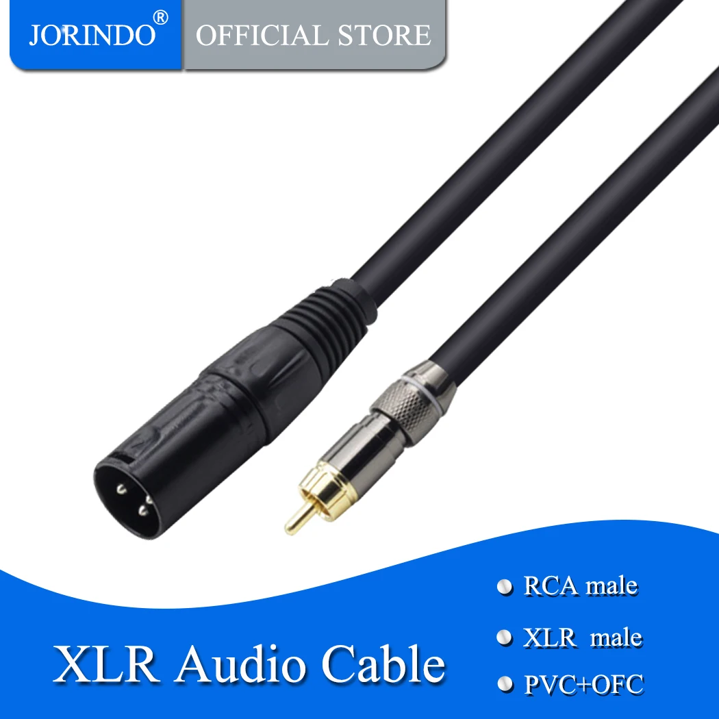 JORINDO 5 M/16.4FT 3-pin зарядный кабель с разъемом папа штекер RCA аудио для 3-core XLR