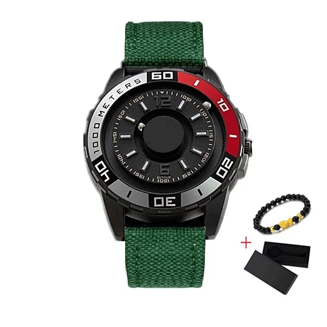 Black Green Nylon Eutour Новые магнитные часы мужские Роскошные Силиконовые часы ремешок дизайнерские магнитные часы мужские повседневные кварцевые мужские s наручные часы дропшиппинг - Цвет: Black Green Nylon