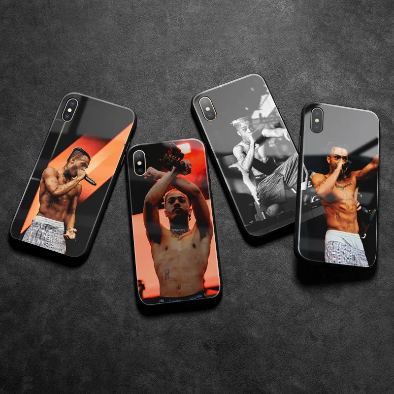 Силиконовый чехол XXXTENTACION Rapper RIP из закаленного стекла для apple iPhone 6 6s 7 8 Plus X XR XS 11 Pro