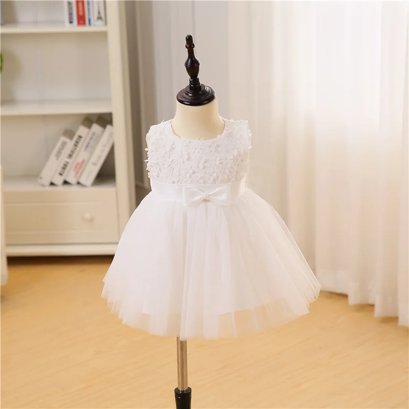 

Sleeveless Baby Girl Dress Party Birthday Christening Baptism Frocks Kids Clothes Summer L89