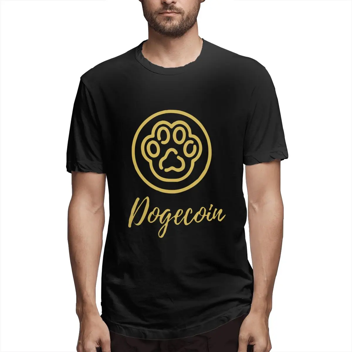 

Dogecoin (2) Men's T Shirt Fashion Tees Short Sleeve Round Neck T-Shirt Cotton Summer Clothes