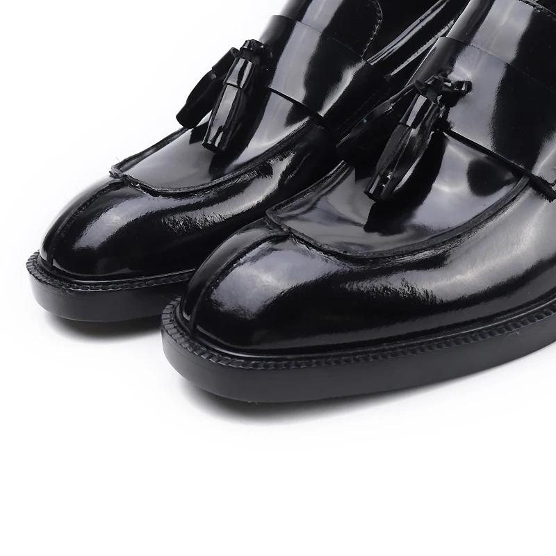 Мужские летние туфли в стиле ретро кожаные ручной работы британском лоферы для