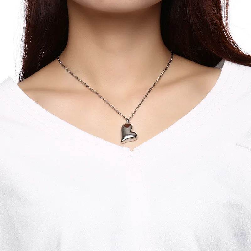 

FXM stainless steel LN111 necklace hot sell top quality single women 30mm heart gift women jewelry