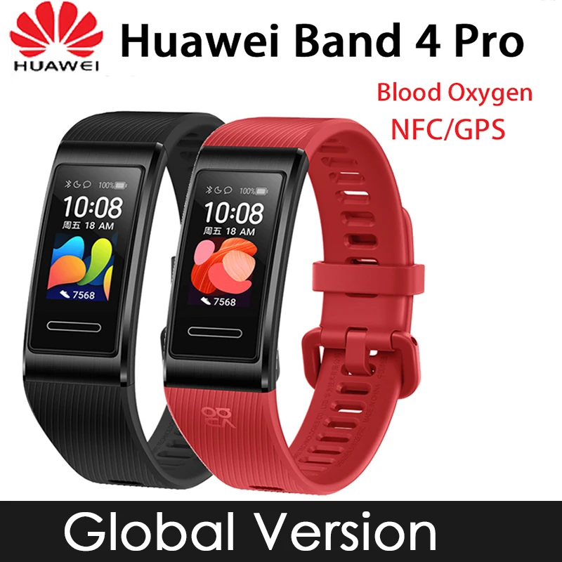 Смарт браслет Huawei Band 4 pro монитор сердечного ритма автономный GPS активный