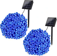 outdoor solar christmas string lights super bright waterproof copper wire 8 modes solar festoon lights for garden patio party