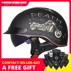 Мотоциклетный шлем HEROBIKER в стиле ретро Casco, мотоциклетный шлем с открытым лицом для скутера, гоночного шлема для верховой езды с сертификатом DOT