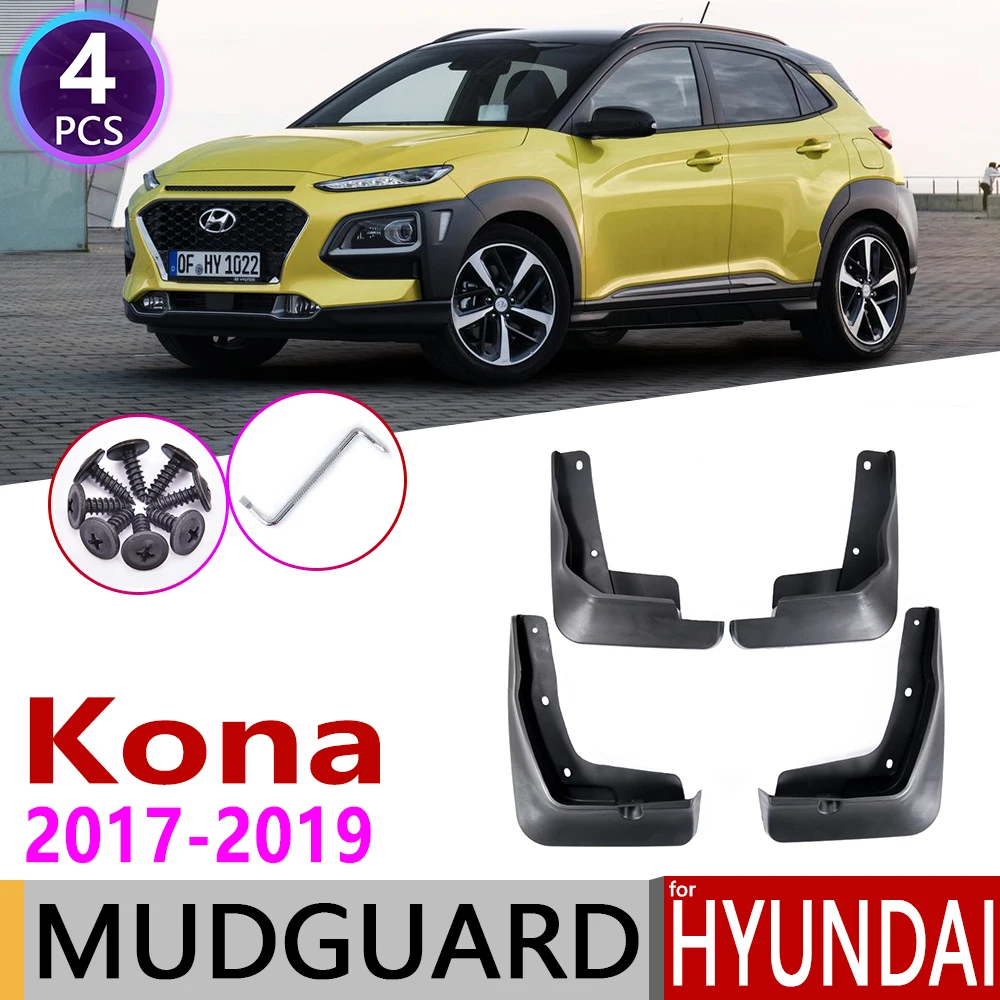 4 шт передние задние брызговики автомобильные для hyundai Kona Kauai 2017 2018 2019 крыло щитки