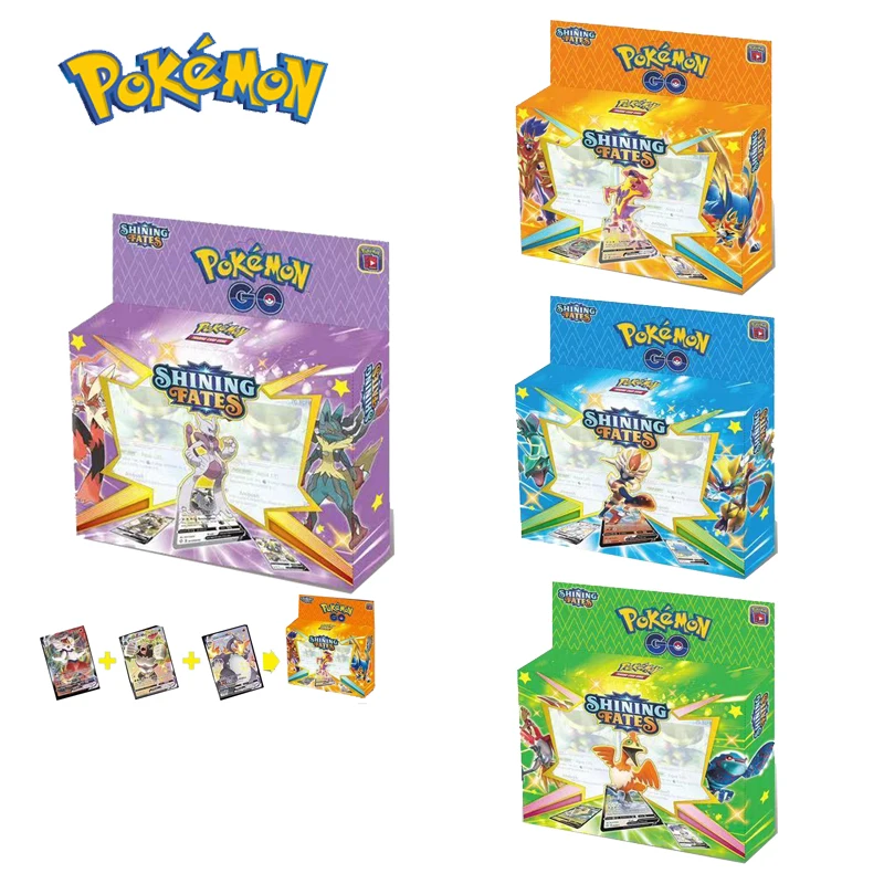 

2021 Latest 54Pcs English Pokemon English Cards Pokemon Card Shining Fates Trade Game Battle Cards Collection Collectable Toys