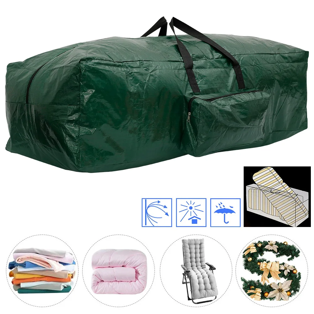 

Dustproof Storage Bag Portable Waterproof Christmas Tree Storage Bag with Zipper Extra Large Bag for Quilts Sundries Clothings