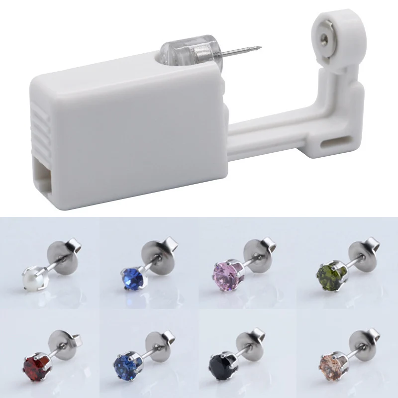 

Ear Piercing Tool Machine Kit Stud Diy Body Jewelry Disposable Device+Sterile Ear Piercing Unit Cartilage Tragus Choose Design