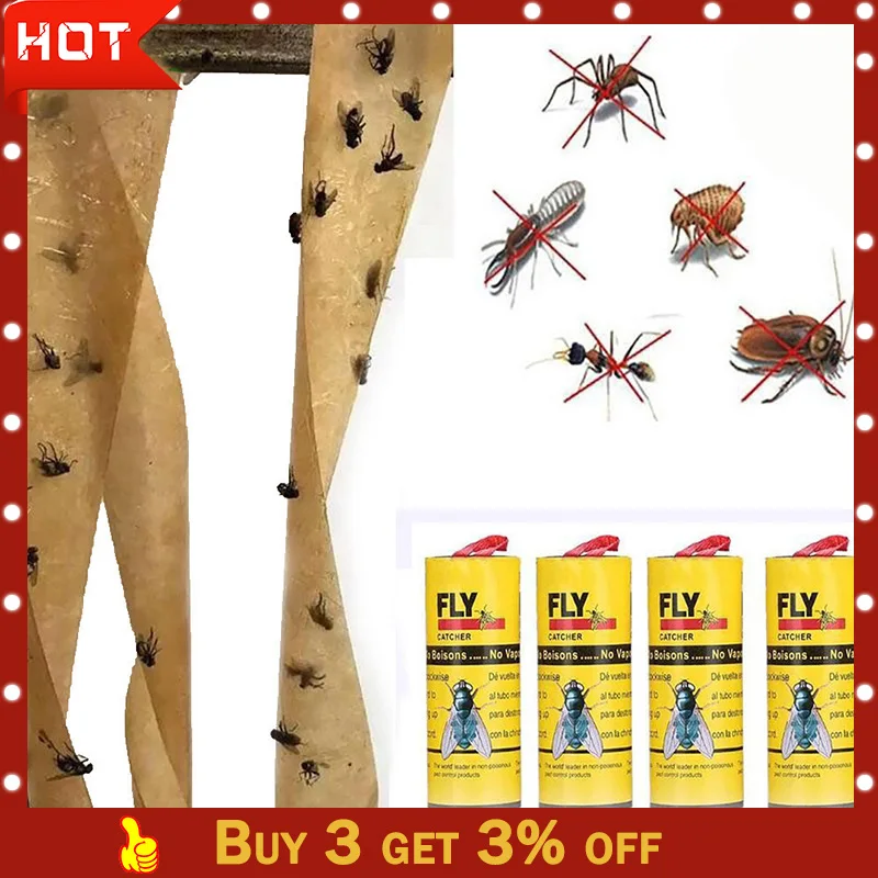Клей Fly Glue Top 4 рулона клейкая бумага для мух устранение насекомых Жуков клеевая