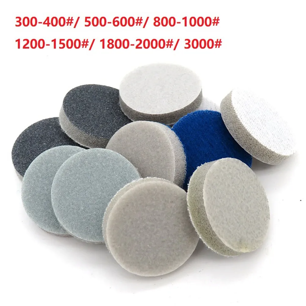 

10/30 Pcs Round Sponge Sanding Pad Sand Disc 1 Inch 5mm 300-3000grit For Metal Grinding Polishing