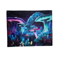 psilocybin mushroom tapestry decoration illusory abstract art wall hanging boho