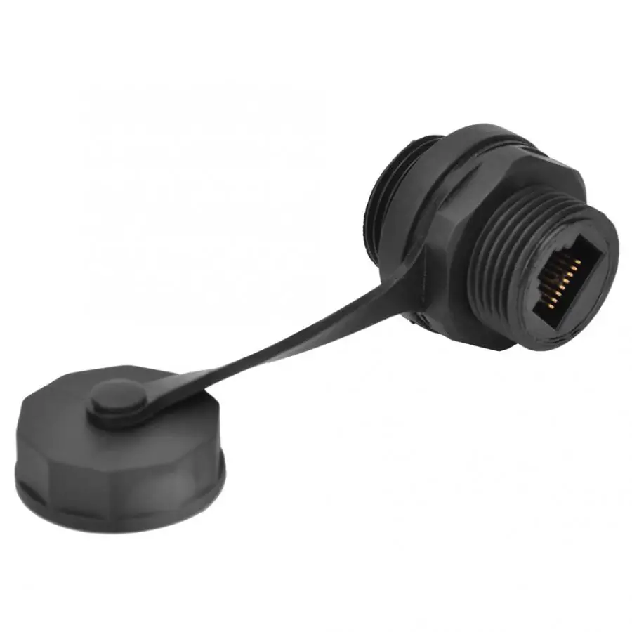 Коннектор IP67 водонепроницаемый гнездовой разъем RJ45 CAT5/6 сетевой Кабельный