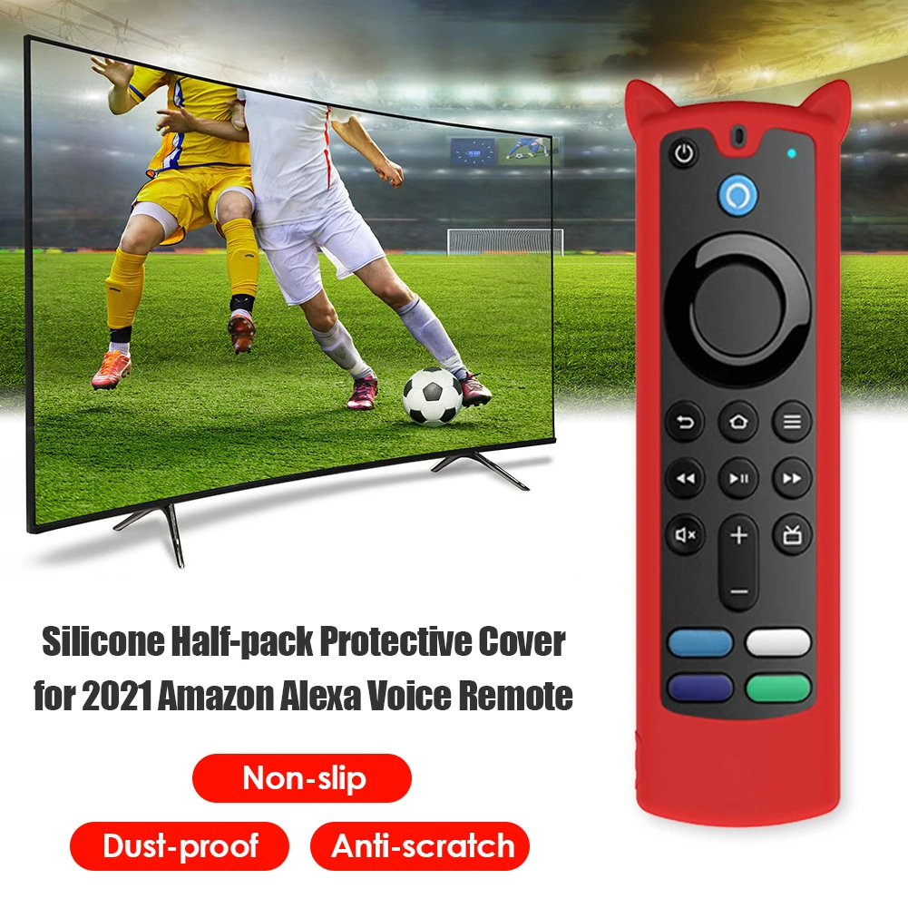 

Silicone Remote Case Shockproof Skin Sleeve Smart Control Replacement Accessories for Alexa Voice Remote 3rd Gen 2021