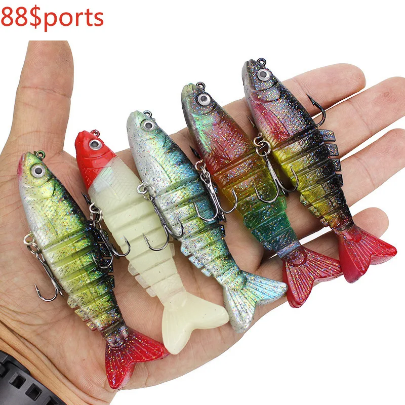 

Multi Jointed fish Swimbait Lure Soft Bait 8 Segment 9cm/18g Artificial Fishing Lures 1 Piece Sale