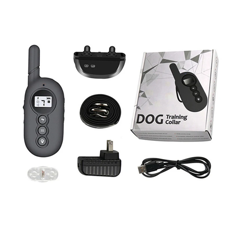 PS3 Charging LCD Display Pet Dog Training Electric Shock For Dogs IP67 Diving Waterproof Remote Control Device Collar | Дом и сад